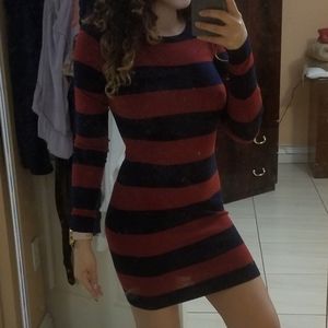 Striped long sleeve dress